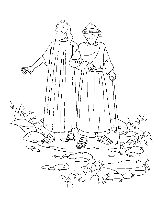 Plansa de colorat cu Biblia Ilustrata 121